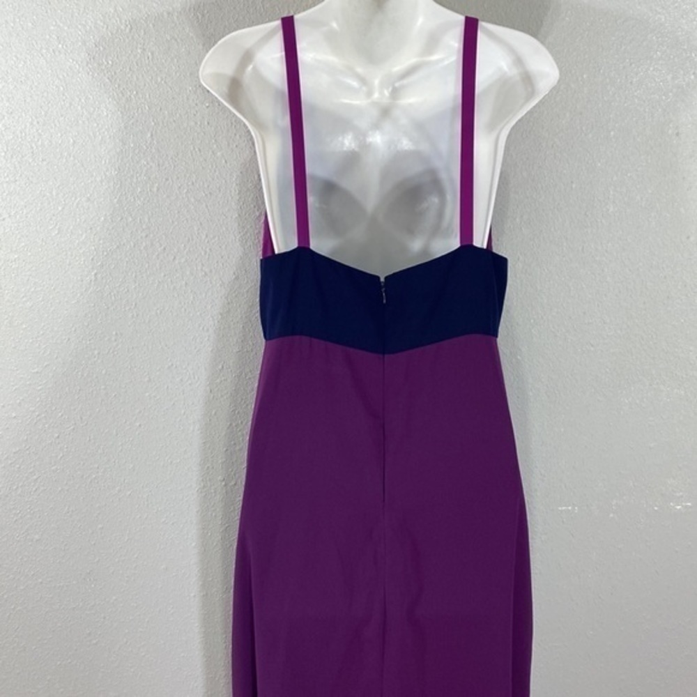 Jill Stuart Viola & Deep Violet & Deep Iris Color Block Gown 6 MM7 - Picture 10 of 12